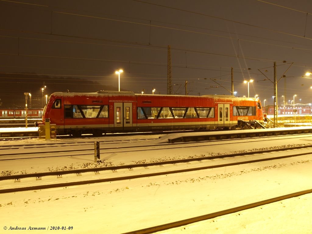 Ein Unbekannter 650 bernachtet in Plochingen am Gleis 53. (09,01,2010)