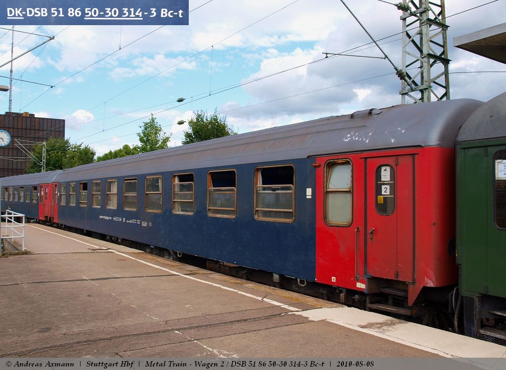 Metal Train  Open Air Wacken 2010  - Wagen 2 [D-DSB 51 86 50-30 314-3 Bc-t]. (08,08,2010)