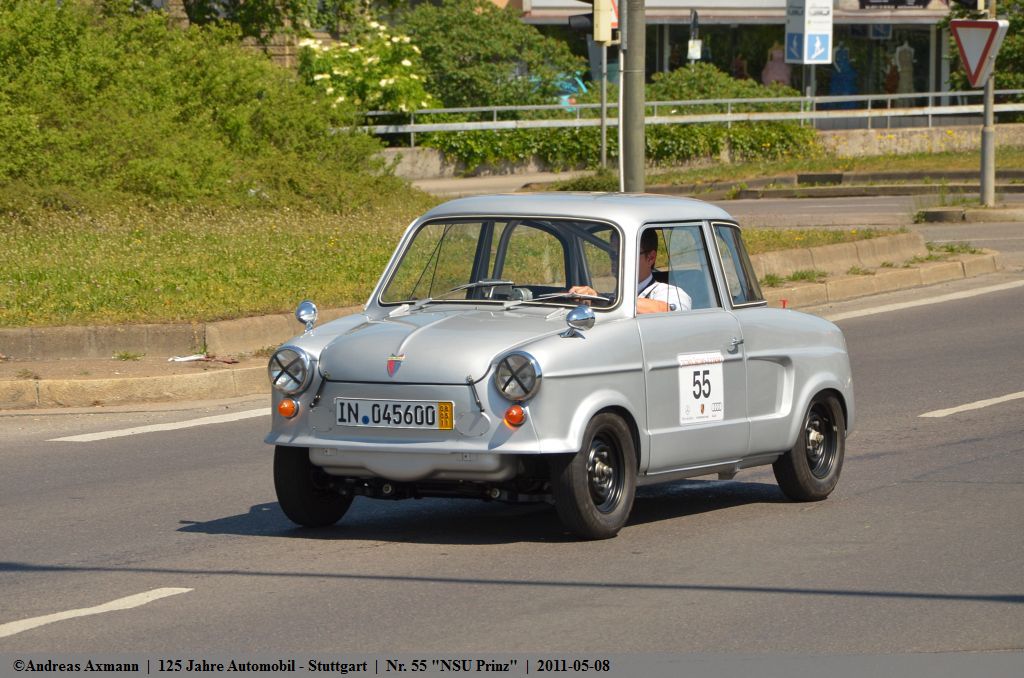 Nr. 55  NSU Prinz  1957 / Geburtstagscorso 125 Jahre Automobil an der Knig-Karls-Brcke/Mercedesstrae. (08;05;2011)