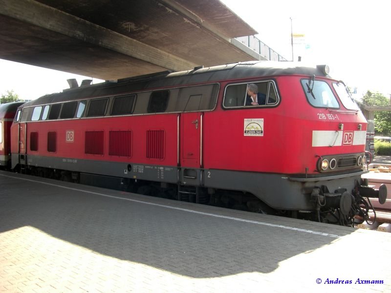 RB13999 mit 218 193-1 nach Kirchheim/Teck in Wendlingen (20.05.2009)