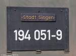Beschilderung der 194 051-9 in Reutlingen zum Jubil�um 150 Jahre ...