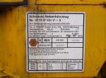 Beschilderung der Hochleistungsbettungsreinigungsmaschine RM 800 [Schweres Nebenfahrzeug 97 11 37 ...