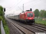 Auslandische Loks EC 113 mit 1116 044-8 und 1116 069-4 von (Siegen) Stuttgart kommend nach M�nchen (Klagenfurt). (06,05,2010)