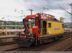 Balfour Beatty Rail GmbH Motorturmwagen MTW 10 / Herst. Plasser & Theurer / Fa. Balfour Beatty GmbH SLK X 952 012-3 im Hbf Stuttgart. (08,08,2010)