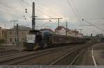 bayerische-cargobahn-gmbh-bcb Mit einer Mak G1206 von der MRCE angemieteten Lok, f�hrt die Bayerische Cargobahn GmbH (BCB) die Wagen der Heidelberger Druckmaschinen AG von Amstetten nach Mannheim als DGS 75790. (14,04,2011)