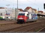 BR 101 mit Zugen Ein einsamer Adler (Mannheim) kommt als Tfzf aus Ulm durch Esslingen am Neckar in Richtung Stuttgart gefahren. (11,11,2010)