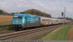 BR 101 mit Zugen 101 016 (Unicef) zieht den EC 114 durch Ebersbach/Fils aus M�nchen kommend nach Stuttgart. (30,03,2011)
