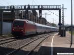 BR 101 mit Zugen Durchfahrt um 12:04 Uhr von 101 083-4 mit EC 390 durch den Bf Plochingen. (24,04,2010)