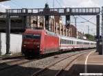 BR 101 mit Zugen IC 118 mit 101 026-3 durch-f�hrt den Bf Plochingen nach Stuttgart [M�nster(Westf)]. (26,04,2010)
