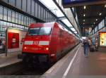 BR 101 mit Zugen Abfahrt um 19:37 Uhr nach K�ln mit 101 091-7 als IC 2110 von Stuttgart Hbf. (23,07,2010)