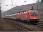 br-1016-obbes-64-u2 �BB`s 1016 048 und 1116 153 als Lz in Richtung Ulm/M�nchen durch Esslingen am Neckar. (16,03,2011)