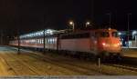 br-110-bugelfalte Als RB 22070 kam 110 446 um 6:02 Uhr aus T�bingen in Plochingen an. Nach einer kurzen Wartezeit f�hrt sie wieder um 6:42 Uhr als RB 22075 nach T�bingen zur�ck. (21,01,2011)