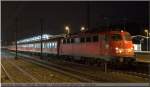 br-110-bugelfalte 110 483 mit RB 22070/22075 steht in Plochingen abfahrbereit nach T�bingen. (26,01,2011)