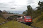 BR 111 mit Zugen 111 196 mit RB 15351 von Frankfuhrt(Main) �ber Darmstadt nach Heidelberg, hier bei Darmstadt-S�d. (13,12,2011)