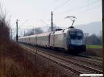 br-1116-obbes-64-u2 1116-019-0 und 1116 038-9 bringen ihren EC 113 von Siegen nach Klagenfurt Hbf, hier bei Kuchen. (24,03,2010)