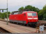Abgestellt auf Gleis 170 vor dem S�dfl�gel 120 157-3. (04,08,2010) ...
