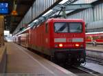 Eingefahrener RE 22050 steht bereit zur Abfahrt um 20:22 Uhr ...