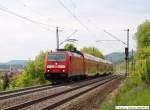 BR 146 mit Zugen 146 216-7 mit IRE von Stuttgart nach (Ulm) Lindau unterwegs bei Gingen/Fils. (16,05,2010)