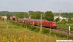 BR 146 mit Zugen RE auf dem Weg von Donauw�rth nach Heilbronn bei Reichenbach/Fils. (22,05,2010)