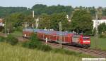 BR 146 mit Zugen RE 19239 mit 146 203-5 von Stuttgart auf dem Weg nach Donauw�rth. (05,06,2010)