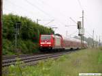 br-1462-traxx-p160-ac2 Auch von stsrkem Regen lies ich mich nicht abbringen ein Bild von der 146 201-9 mit RE  91710 bei Reichenbach/Fils. (30,05,2010)