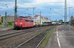 BR 151 151 021 mit G�terzug durch Esslingen am Neckar in Richtung Stuttgart/Kornwestheim. (27,05,2011)