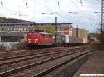 BR 151 Mit einem kurzen G�terzug ist 151 076-7 in Richtung Stuttgart unterwegs. (31,03,2010)