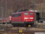 BR 151 In Geislingen(Steige) steht abgestellt 151 136-9. (03,04,2010)