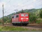 151 135-1 als Tfzf durch Kuchen in Richtung Geislingen/Steige unterwegs. ...