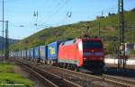 BR 152 152 019 mit ihrem LKW-Walter KLV TEC 43255 durch Esslingen am Neckar in Richtung M�nchen. (14,10,2011)