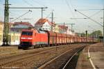 BR 152 152 152 mit Fals-Wagen in Richtung Stuttgart/Kornwestheim durch Esslingen am Neckar. (28,10,2011)