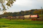 BR 152 152 078 f�hrt mit seinem Gz in Richtung M�nchen durch Ebersbach/Fils. (01,11,2011)