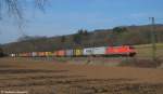 152 045 mit Container ...  Andreas Axmann 17.03.2012