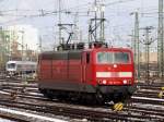 BR 181 Abgestellte 181 210-6 im Gleisvorfeld am Stuttgarter Hbf. (31,01,2010)