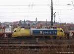 br-182-private Dispolok [boxXpress.de LZB: 182 507-4] ES 64 U2 007 steht abgestellt im Gbf Untert�rkheim. (05,02,2010)