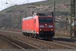 BR 185 Auf Tfzf von Stuttgart kommend f�hrt 185 058 nach Plochingen, um dort einen G�terzug zu �bernehmen. (29,03,2011)