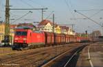 185 286 mit Fals-Wagen in Richtung Stuttgart/Kornwestheim durch Esslingen am ...