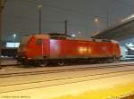 185 010-6 abgeb�gelt beim �bernachten im Bf Plochingen. (12,02,2010)  ...