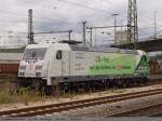 185 389-4 beehrt den S�ddeutschen Raum in Plochingen. Abgestellt zwischen ...
