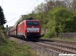 Um 15:08 kommt bei Reichenbach/Fils nach Ulm/M�nchen 189 088-8 mit ...