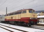 BR 217 Eingefahrene 217 001-7 aus Basel als 91862 in den Bf Plochingen. (15,02,2010)