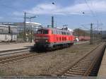 BR 218 Durchfahrt von 218 822 zum Hbf Stuttgart durch Stuttgart-Bad Cannstatt. (06,04,2011)