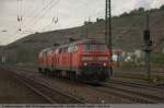 BR 218 Als Tfzf fahren 218 485 und 218 487 zur�ck nach Ulm, nach dem sie den IC 118 nach Stuttgart gebracht haben. Hier durch Esslingen am Neckar. (14,04,2011)