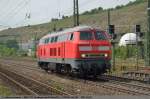 BR 218 Auf ihrer Tfzf nach Ulm? durch Esslingen am Neckar mit 218 822. (29,04,2011)
