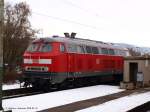 BR 218 Am Gleis 170 im Hbf. Stuttgart steht die 218 823-3 abgestellt. (31,01,2010)