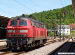 BR 218 Auf dem Pr�sentierteller steht 218 456-3 im Bf Horb vor den Fl�gelsignalen und wartet auf den n�chsten Umleiter der von Singen kommt. (24,05,2010)