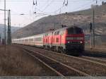 BR 218 mit Zugen Den t�glichen IC 2013 wird heute von 218 495 und 218 ? von Stuttgart(Magdeburg) durch Esslingen am Neckar nach Ulm/Oberstdorf gezogen. (04,03,2011)