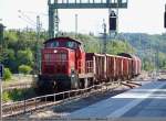 BR 294 294 684-6 und schiebende 218 194-9 als 56105 bringen ihre G�terwagen auf der KBS 761 Richtung Kirchheim/Teck und weiter zur Fa. Scheufelen - Oberlenningen an der Baustelle f�r die neue S1. (10,06,2009)
