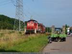 BR 294 Auf dem Weg nach Oberlenningen f�hrt 294 721-6 und 218 193-1 mit 56106 durch Wendlingen am Neckar. (18,06,2009)
