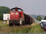 BR 294 G�terzug 294 721-6 und 218 193-1 mit 56106 bei der einfahrt in Wendlingen auf dem weg nach Plochingen (05,06,2009)